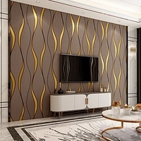 Simple moderne non-tissé 3d peau de daim velours rayure papier peint salon tv fond mur chambre chevet fond restaurant papier peint miniinthebox