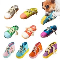 simulation toile chaussures pet son jouet chien molaires nettoyage des dents pour soulager l