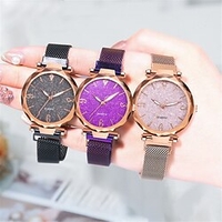 SK Montres à quartz pour Femme Analogique Quartz Tendance Paillettes Luxe Etincelant Mode Créatif Acier Inoxydable Acier Inoxydable Créatif miniinthebox