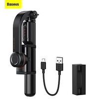 stabilisateur de cardan uniaxial baseus bluetooth pour smartphone trépied de contrôle à distance stabilisateur de téléphone portable pliable pour l