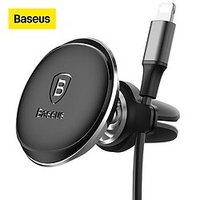 support de téléphone de voiture baseus support magnétique universel gps à 360 degrés support de grille d