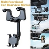 support de téléphone pour rétroviseur de voiture - support de téléphone de voiture rotatif et rétractable,  support de téléphone de rétroviseur multifonctionnel à 360 ° adapté à tous les téléphones miniinthebox