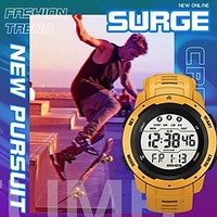 Synoke hommes montre numérique sports de plein air montres grand cadran rond fonction de synchronisation réveil led étanche 50m montre numérique militaire montres miniinthebox
