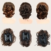 synthétique court bouclé brun chignon extension de cheveux beignet griffe clip en postiche rouleau chignon femmes tous les jours perruque de fête miniinthebox