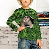 T-shirt Enfants Garçon Animal du"idien 3D effet manche longue Actif 4-12 ans Automne Vert miniinthebox