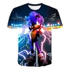T-shirt Enfants Garçon Sonique Graphic Extérieur 3D effet Manche Courte Col ras du cou Actif 4-12 ans Printemps Multicouleur Bleu miniinthebox