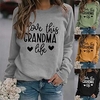 T shirt Tee Femme Cœur Texte Imprimer manche longue du"idien Fin de semaine basique Col Rond Normal Standard Peinture S miniinthebox
