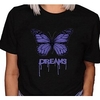 T shirt Tee Femme Décontractée Fin de semaine Papillon Peinture Papillon Cœur Texte Manches Courtes Imprimer Col Rond basique Noir Violet Jaune Hauts Standard S miniinthebox