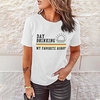 T shirt Tee Femme Décontractée Fin de semaine Peinture Rayé Texte Manches Courtes Imprimer Col Rond basique Blanche Noir Gris Hauts Standard S miniinthebox