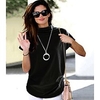 T shirt Tee Femme Décontractée Fin de semaine Plein Manches Courtes Col Haut basique Vert Blanche Noir Hauts Standard S miniinthebox