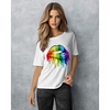 T shirt Tee Femme Rose Claire Jaune Vert Claire à imprimé arc-en-ciel Nourriture Imprimer Manche Courte du"idien Fin de semaine basique Col Rond Normal 100% Coton Standard S / Eté miniinthebox