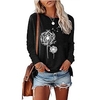 T shirt Tee Femme Vert Bleu Rose Claire Pissenlit Imprimer Manches Longues Des sports Fin de semaine basique Col Rond Normal Coton Standard Fleur Peinture S miniinthebox