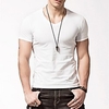 T shirt Tee Homme Couleur unie Col Ras du Cou Manches Courtes Casual du"idien Vacances Standard Mélange de Coton Léger Mode Confortable / Eté / Eté miniinthebox