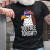 T shirt Tee Homme Estampage à chaud Bande dessinée Graphic Aigle Col Ras du Cou Imprimer Manches Courtes Plein Air Décontractée du"idien Standard Mélange de Coton basique Mode Classique miniinthebox