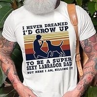 T shirt Tee Homme Estampage à chaud Bande dessinée Graphic Lettre Col Ras du Cou Imprimer Manches Courtes Plein Air Décontractée du"idien Standard Mélange de Coton basique Mode Classique miniinthebox