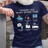 T shirt Tee Homme Estampage à chaud Bande dessinée Graphic Lettre Col Ras du Cou Imprimer Manches Courtes Plein Air Décontractée du"idien Standard Mélange de Coton basique Mode Classique miniinthebox