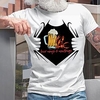 T shirt Tee Homme Estampage à chaud Graphic Bière Col Ras du Cou Imprimer Manches Courtes Décontractée du"idien Extérieur Standard Mélange de Coton Mode Rétro Vintage Designer miniinthebox