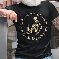 T shirt Tee Homme Estampage à chaud Graphic Crânes Col Ras du Cou Imprimer Manches Courtes Plein Air Décontractée du"idien Standard Mélange de Coton basique Mode Classique miniinthebox