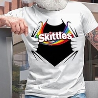 T shirt Tee Homme Estampage à chaud Graphic Lettre Col Ras du Cou Imprimer Manches Courtes Décontractée du"idien Extérieur Standard Mélange de Coton Mode Rétro Vintage Designer miniinthebox