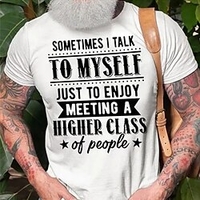 T shirt Tee Homme Estampage à chaud Graphic Lettre Col Ras du Cou Imprimer Manches Courtes Plein Air Décontractée du"idien Standard Mélange de Coton basique Mode Classique miniinthebox