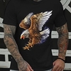 T shirt Tee Homme Estampage à chaud Graphic Oiseau Col Ras du Cou Imprimer Manches Courtes Décontractée du"idien Extérieur Standard Mélange de Coton Mode Rétro Vintage Designer miniinthebox