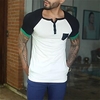 T shirt Tee Homme Mosa que Sans col Bouton bas Manches Courtes Plein Air Décontractée du"idien Standard 100% Coton Décontractée Mode Respirable miniinthebox