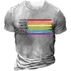 T shirt Tee Homme Unisexe 3D effet à imprimé arc-en-ciel Imprimés Photos Col Ras du Cou Imprimer Manches Courtes Plein Air du"idien Vacances Standard Polyester Décontractée Designer Grand et grand miniinthebox