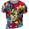 T shirt Tee Homme Unisexe 3D effet Bande dessinée Graphic Col Ras du Cou Imprimer Manches Courtes Plein Air du"idien Vacances Standard Polyester Design Décontractée Rétro Vintage / Eté miniinthebox