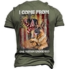 T shirt Tee Homme Unisexe 3D effet Chien Imprimés Photos Drapeau National Col Ras du Cou Imprimer Manches Courtes Plein Air du"idien Vacances Standard Polyester Design Décontractée Rétro Vintage miniinthebox