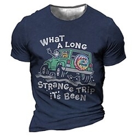 T shirt Tee Homme Unisexe 3D effet Graphic Automatique Col Ras du Cou Imprimer Manches Courtes Plein Air du"idien Vacances Standard Polyester Design Décontractée Grand et grand / Eté miniinthebox