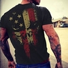 T shirt Tee Homme Unisexe 3D effet Graphic Drapeau américain Col Ras du Cou Imprimer Manches Courtes Plein Air du"idien Vacances Standard Polyester Design Décontractée Rétro Vintage / Eté miniinthebox