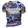 T shirt Tee Homme Unisexe 3D effet Graphic Etoile Col Ras du Cou Imprimer Manches Courtes Plein Air du"idien Vacances Standard Polyester Design Décontractée Rétro Vintage / Eté miniinthebox