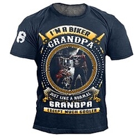 T shirt Tee Homme Unisexe 3D effet Graphic Humain Lettre Col Ras du Cou Imprimer Manches Courtes Plein Air du"idien Vacances Standard Polyester Design Décontractée Rétro Vintage / Eté miniinthebox