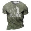 T shirt Tee Homme Unisexe 3D effet Graphic Lettre Col Ras du Cou Imprimer Manches Courtes Plein Air du"idien Vacances Standard Polyester Design Décontractée Grand et grand / Eté miniinthebox
