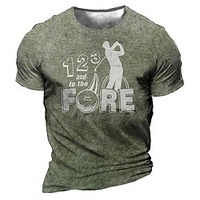 T shirt Tee Homme Unisexe 3D effet Graphic Lettre Col Ras du Cou Imprimer Manches Courtes Plein Air du"idien Vacances Standard Polyester Design Décontractée Grand et grand / Eté miniinthebox