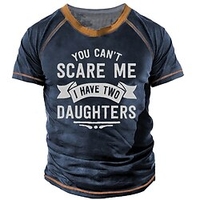 T shirt Tee Homme Unisexe 3D effet Graphic Lettre Col Ras du Cou Imprimer Manches Courtes Plein Air du"idien Vacances Standard Polyester Design Décontractée Grand et grand / Eté miniinthebox