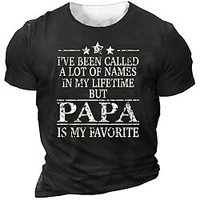 T shirt Tee Homme Unisexe 3D effet Graphic Lettre Col Ras du Cou Imprimer Manches Courtes Plein Air du"idien Vacances Standard Polyester Design Décontractée Rétro Vintage / Eté miniinthebox
