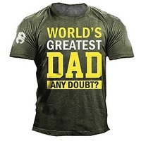 T shirt Tee Homme Unisexe 3D effet Graphic Lettre Col Ras du Cou Imprimer Manches Courtes Plein Air du"idien Vacances Standard Polyester Design Décontractée Rétro Vintage / Eté miniinthebox