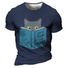 T shirt Tee Homme Unisexe 3D effet Graphic Livre Col Ras du Cou Imprimer Manches Courtes Plein Air du"idien Vacances Standard Polyester Design Décontractée Grand et grand / Eté miniinthebox