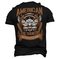 T shirt Tee Homme Unisexe 3D effet Imprimés Photos Aigle Col Ras du Cou Imprimer Manches Courtes Plein Air du"idien Vacances Standard Polyester Décontractée Designer Grand et grand miniinthebox
