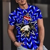 T shirt Tee Homme Unisexe 3D effet Imprimés Photos Aigle Col Ras du Cou Imprimer Manches Courtes Plein Air du"idien Vacances Standard Polyester Décontractée Designer Grand et grand miniinthebox
