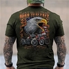 T shirt Tee Homme Unisexe 3D effet Imprimés Photos Aigle Col Ras du Cou Imprimer Manches Courtes Plein Air du"idien Vacances Standard Polyester Décontractée Designer Grand et grand miniinthebox