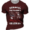 T shirt Tee Homme Unisexe 3D effet Imprimés Photos Aigle Lettre Col Ras du Cou Imprimer Manches Courtes Plein Air du"idien Vacances Standard Polyester Décontractée Rétro Vintage Designer miniinthebox