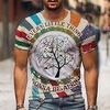 T shirt Tee Homme Unisexe 3D effet Imprimés Photos Arbre Col Ras du Cou Imprimer Manches Courtes Plein Air du"idien Vacances Standard Polyester Design Décontractée Grand et grand / Eté miniinthebox