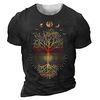 T shirt Tee Homme Unisexe 3D effet Imprimés Photos Arbre Col Ras du Cou Imprimer Manches Courtes Plein Air du"idien Vacances Standard Polyester Design Décontractée Rétro Vintage / Eté miniinthebox