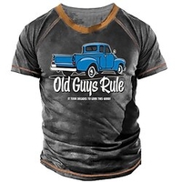T shirt Tee Homme Unisexe 3D effet Imprimés Photos Automatique Col Ras du Cou Imprimer Manches Courtes Plein Air du"idien Vacances Standard Polyester Décontractée Designer Grand et grand miniinthebox