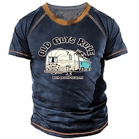 T shirt Tee Homme Unisexe 3D effet Imprimés Photos Automatique Col Ras du Cou Imprimer Manches Courtes Plein Air du"idien Vacances Standard Polyester Décontractée Designer Grand et grand miniinthebox