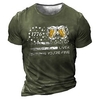 T shirt Tee Homme Unisexe 3D effet Imprimés Photos Bière Col Ras du Cou Imprimer Manches Courtes Plein Air du"idien Vacances Standard Polyester Décontractée Designer Grand et grand miniinthebox