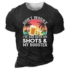 T shirt Tee Homme Unisexe 3D effet Imprimés Photos Bière Col Ras du Cou Imprimer Manches Courtes Plein Air du"idien Vacances Standard Polyester Décontractée Rétro Vintage Designer miniinthebox