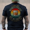 T shirt Tee Homme Unisexe 3D effet Imprimés Photos Bière Lettre Col Ras du Cou Imprimer Manches Courtes Plein Air du"idien Vacances Standard Polyester Décontractée Designer Grand et grand miniinthebox
